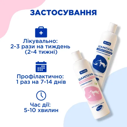 Шампунь антибактеріальний з хлоргексидином для собак і котів, 250 мл, MODES — Фото 2