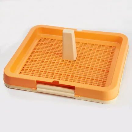 Туалет під пелюшки AnimAll з гратами і стовпчиком, 48,3x40,3х4 см
