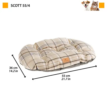 Ferplast SCOTT 55/4 CUSHION BLUE М'яке місце, фібра, велю то, жаккард — Фото 1