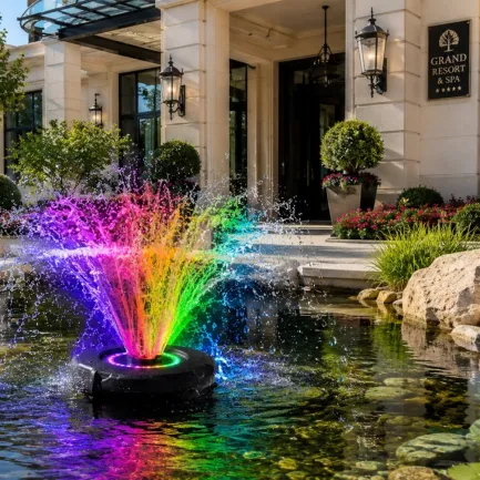 Фонтан, аератор для ставка Kruger Meier PondSplash Elite LED 40000 з LED-підсвіткою 40000 л/год — Фото 6