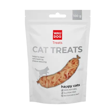 Ласощі для котів WAUDOG Treats "Курячі смужки", 100 г — Фото 1