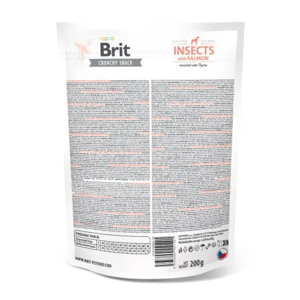 Ласощі для собак Brit Care Dog Crunchy Cracker Insects для чутливого травлення, комахи, лосось і чебрець, 200 г — Фото 2