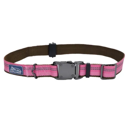 Coastal K9 Explorer Collar КОСТАЛ К9 ЕКСПЛОРЕР світловідбивний нашийник для собак, 2.5х46-66см Рожевий