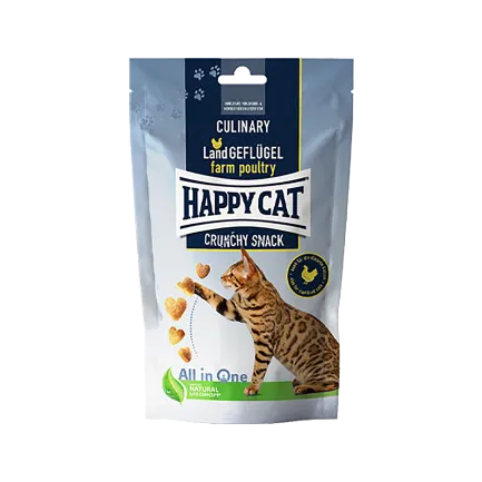 Хрусткі ласощі Happy Cat Culinary Crunchy Snack Land-Geflügel для дорослих котів з куркою, 70 г