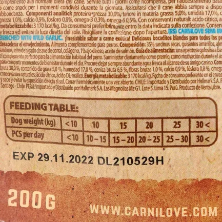 Ласощі Carnilove Dog Semi Moist для собак, сардина та часник, 200 г — Фото 2