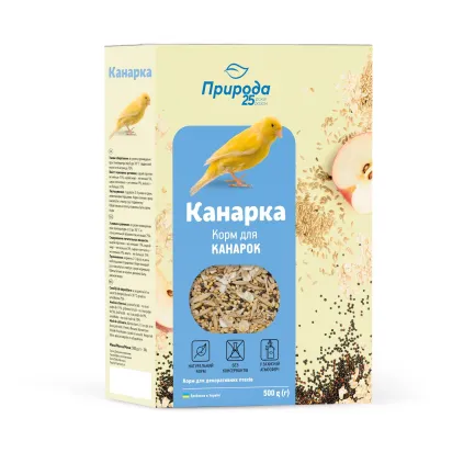 Корм Природа «Канарка» для канарок та екзотичних птахів, 500 г