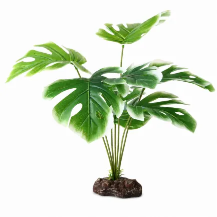 Штучна рослина Hobby Monstera White 40 см (37712) для тераріуму, акватераріуму та палюдаріуму