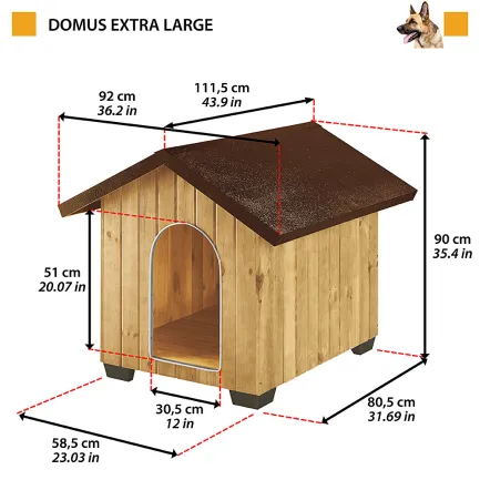 Ferplast DOMUS EXTRA LARGE Буда для собак дерев'яна — Фото 1