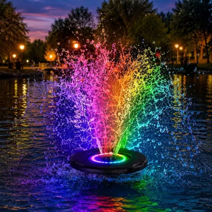 Фонтан, аератор для ставка Kruger Meier PondSplash Elite LED 40000 з LED-підсвіткою 40000 л/год — Фото 7