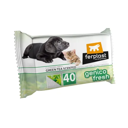 Ferplast GENICO FRESH DOG/CAT THE' x40 Очищуючі вологі серветки