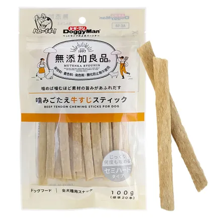 DoggyMan Beef Tendon Sticks ДОГГІМЕН ЯЛОВИЧЕ СУХОЖИЛЛЯ жувальні ласощі для собак 0,1 кг