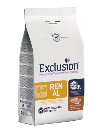 Exclusion Renal Medium&amp;Large Breed зі свининою для собак середніх та великих порід з нирковою недостатністю 2 кг