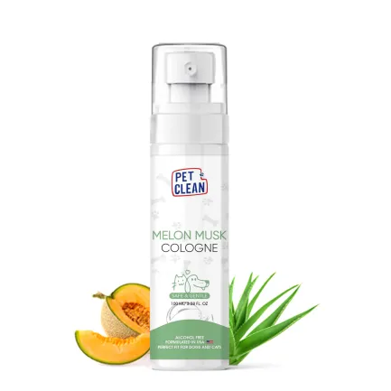 Парфумований спрей Pet Clean PET COLOGNE MUSK MELON після грумінгу для надання свіжості шерсті тварин між купаннями з легким ароматом мускусної дині 100мл