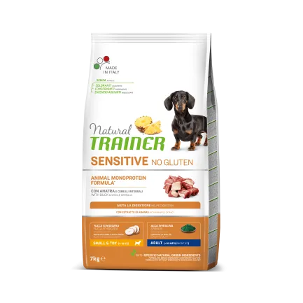 Natural Trainer Dog Sensitive Small&amp;Toy Adult Mini сухий корм для дорослих собак дрібних порід без глютену з качкою 7 кг