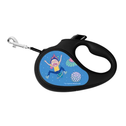 Повідець-рулетка для собак WAUDOG R-leash, малюнок "Рік та Морті 3", M, до 25 кг, 5 м, світловідбиваюча стрічка чорний — Фото 4