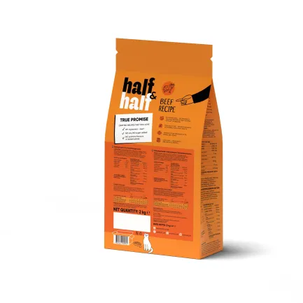 Сухий корм Half&amp;Half для стерилізованих котів, з яловичиною, 2 кг — Фото 1