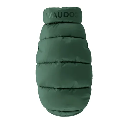 Курточка для собак WAUDOG Re-clothes двостороння, M40, A 38-40, B 63-66, C 39-42, смарагдовий — Фото 4