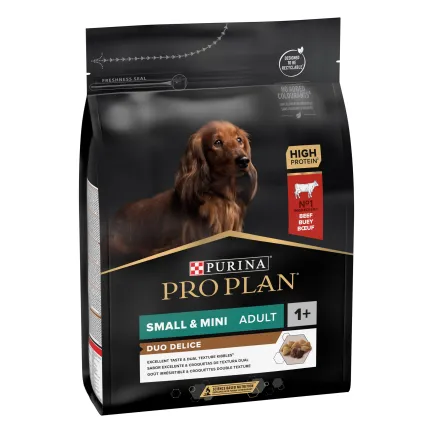 Сухий корм PRO PLAN Small&amp;Mini Adult 1+ Duo Delice для дорослих собак дрібних порід з яловичиною 2,5 кг — Фото 1