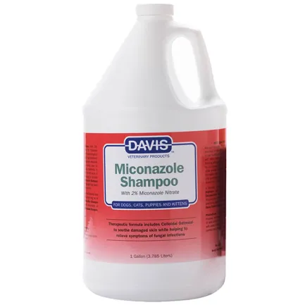 Davis Miconazole Shampoo ДЕВІС МІКОНАЗОЛ шампунь з 2% нітратом міконазолу для собак і котів із захворюваннями шкіри 3,8 л