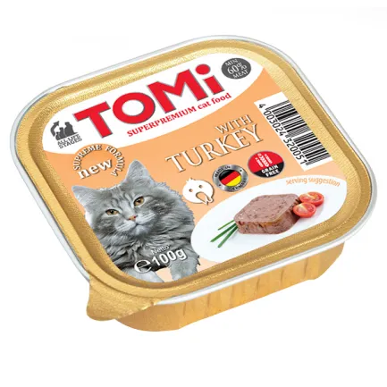 TOMi Turkey ТОМІ ІНДИЧКА консерви для котів, паштет 0,1 кг
