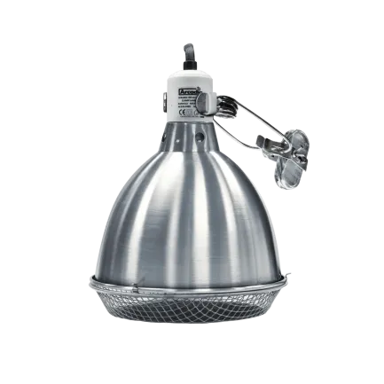 ARCADIA REFLECTOR CLAMP LAMP WITH CERAMIC HOLDER E27 20CM STAINLESS STEEL (R2100085) світильник для тераріума — Фото 1