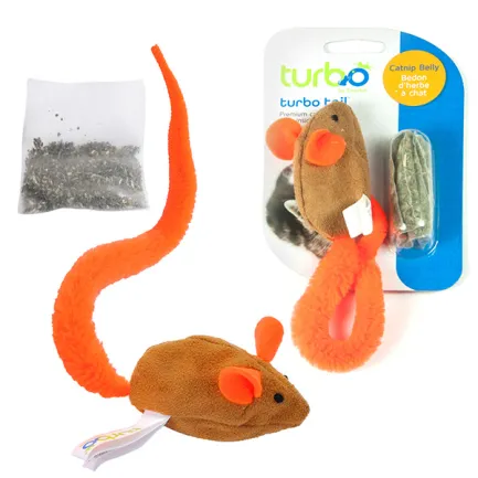 Coastal Turbo Tail Crinkle Mouse КОСТАЛ ТУРБО МИША іграшка з кошачою м`ятою для котів