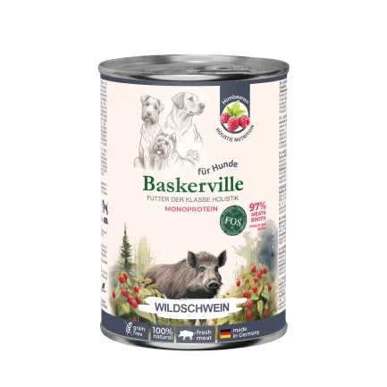 Baskerville ДИКИЙ КАБАН. Повнораціонний вологий корм класу холістик для собак, 400 г