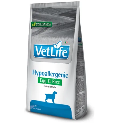 Сухий лікувальний корм для собак Farmina Vet Life Hypoallergenic Egg &amp; Rice дієт. харчування, при харчовій алергії, 2 кг