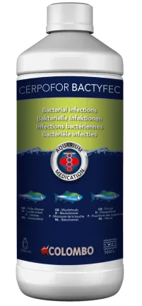 Засіб проти бактеріальних інфекцій акваріумних риб CERPOFOR BACTYFEC 1000 ML-5000 L (A5010751)