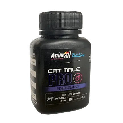 Вітаміни AnimAll VetLine CAT MALE PRO для дорослих котів 0.5 г × 100 табл