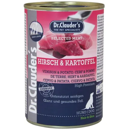 Вологий корм для собак Dr.Clauder’s Selected Meat Venison &amp; Potato оленина та картопля 400 г