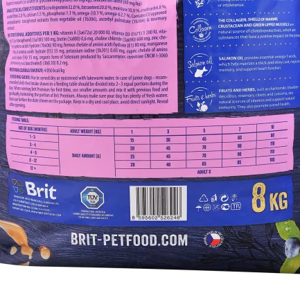 Сухий корм Brit Premium Dog Junior S для цуценят дрібних порід, з куркою, 12 кг — Фото 4