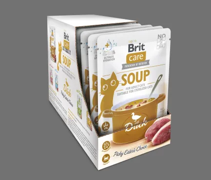 Корм вологий "Суп для котів Brit Care Soup with Duck з качкою", 75 г — Фото 5