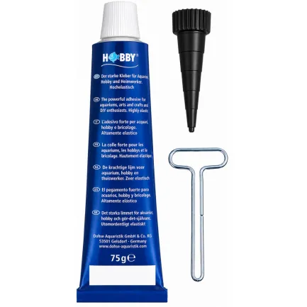 Силікон чорний для акваріумів та тераріумів Hobby Silicon Adhesive black 75 г (11960) — Фото 1