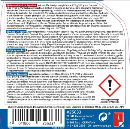 Спрей-відлякувач Trixie Repellent для котів та собак, 500 мл (для відлякування від місць, об'єктів, зон) — Фото 1