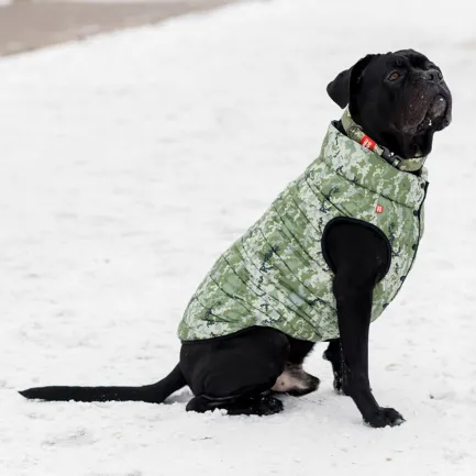 Курточка для собак WAUDOG Clothes, малюнок "Мілітарі", L65, В 87-90 см, С 60-65 см — Фото 2