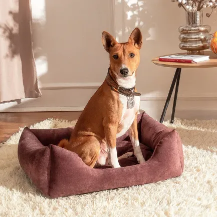 Лежак Pet Fashion «Denver» для собак, 78х60х20 см, ягода — Фото 1