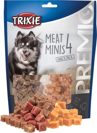 Ласощі Trixie Premio 4 Meat Minis для собак, з куркою, качкою, яловичиною і бараниною, 4 x 100 г — Фото 1