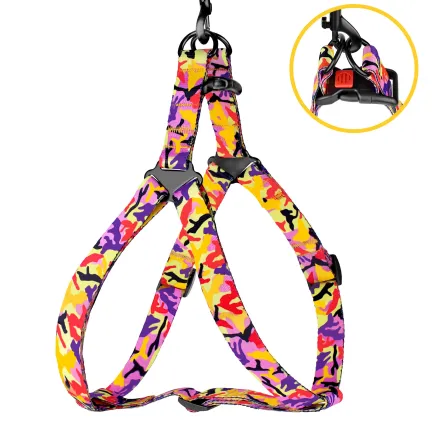 Шлея для Собак BronzeDog Urban Camo Нейлонова Помаранчева S