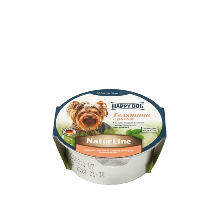 Вологий корм Happy Dog Happy Schale NaturLine KalbReis для собак у вигляді паштету з телятиною і рисом, 85 г,1002730
