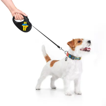 Повідець-рулетка для собак WAUDOG R-leash, малюнок "Дім", S, до 15 кг, 5 м, світловідбиваюча стрічка чорний — Фото 5