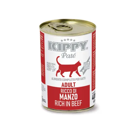 KIPPY вологий корм для котів - паштет з яловичиною 400гр