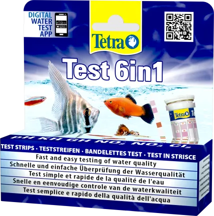 Набір тестів Tetra Test 6in1 для вимірювання параметрів води в акваріумі (індикаторні) — Фото 1