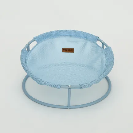 Складаний лежак для домашніх тварин MISOKO Pet bed round, 45x45x22 cm, light blue