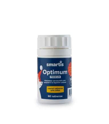 Додатковий корм Smartis Optimum Premium із залізом для собак, 60 таб.