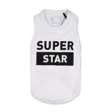 Борцівка Pet Fashion «Superstar» для собак, розмір M, біла