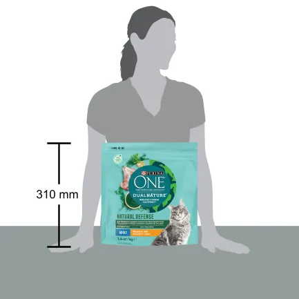Сухий корм PURINA ONE Adult Dual Nature Spirulina для дорослих котів з куркою 1,4 кг — Фото 2