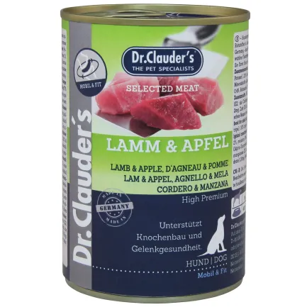 Вологий корм для собак Dr.Clauder’s Selected Meat Lamb &amp; Apple ягня та яблуко 400 г