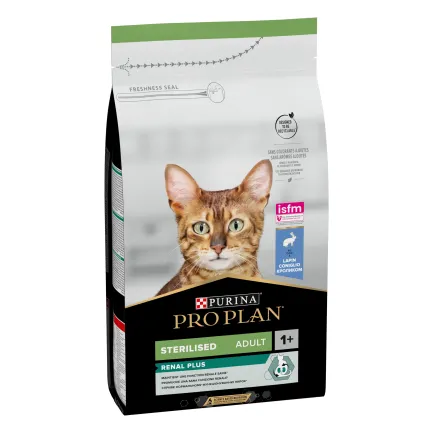 Сухий корм PRO PLAN Sterilised Adult 1+ Renal Plus для дорослих котів після стерилізації з кроликом 1,5 кг — Фото 1