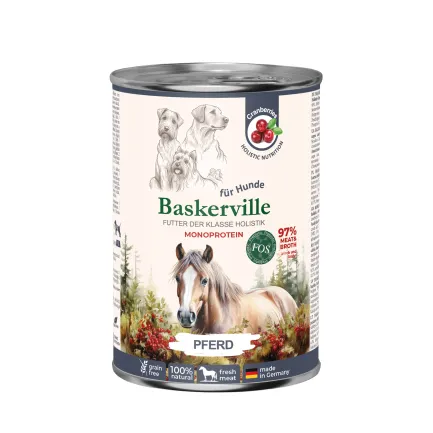 Baskerville КОНИНА. Повнораціонний вологий корм класу холістик для собак, 400 г
